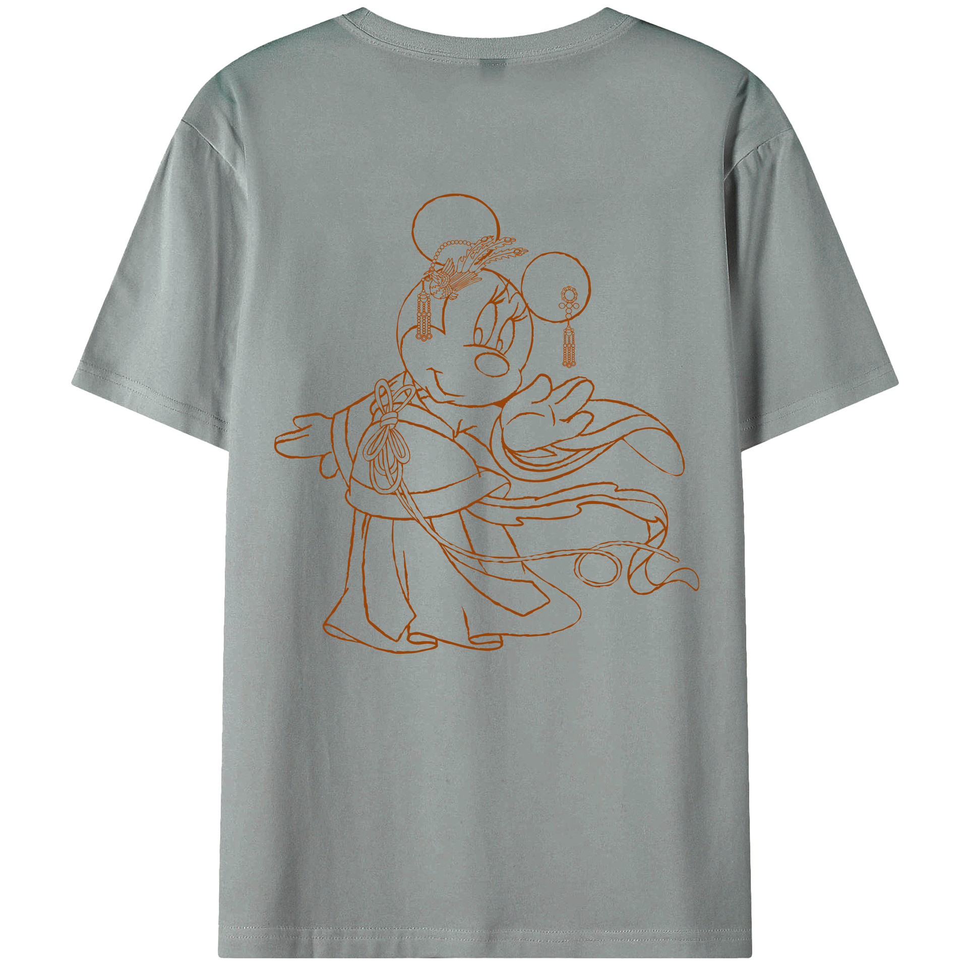 （画像用） ミッキーマウス Mickey Mouse 綿100％ メンズ半袖Tシャツ（バックプリント） 通気性